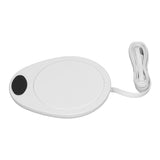 USB Mug Warmer Constant Temp Waterproof Adjustable Electric Beverage Heating Plate for Ceramic Coffee Cups White - Close-Up Angle