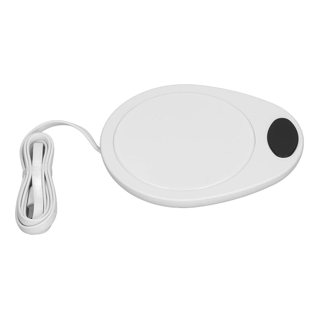 USB Mug Warmer Constant Temp Waterproof Adjustable Electric Beverage Heating Plate for Ceramic Coffee Cups White