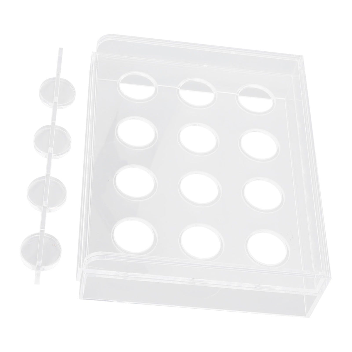 12 Holes Manual Coffee Capsules Filling Board Reusable Coffee Capsule Holder Rack with Coffee Tamper