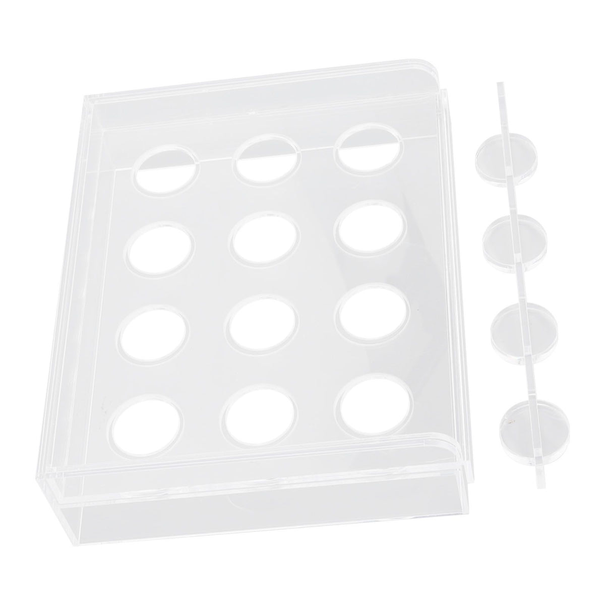 12 Holes Manual Coffee Capsules Filling Board Reusable Coffee Capsule Holder Rack with Coffee Tamper
