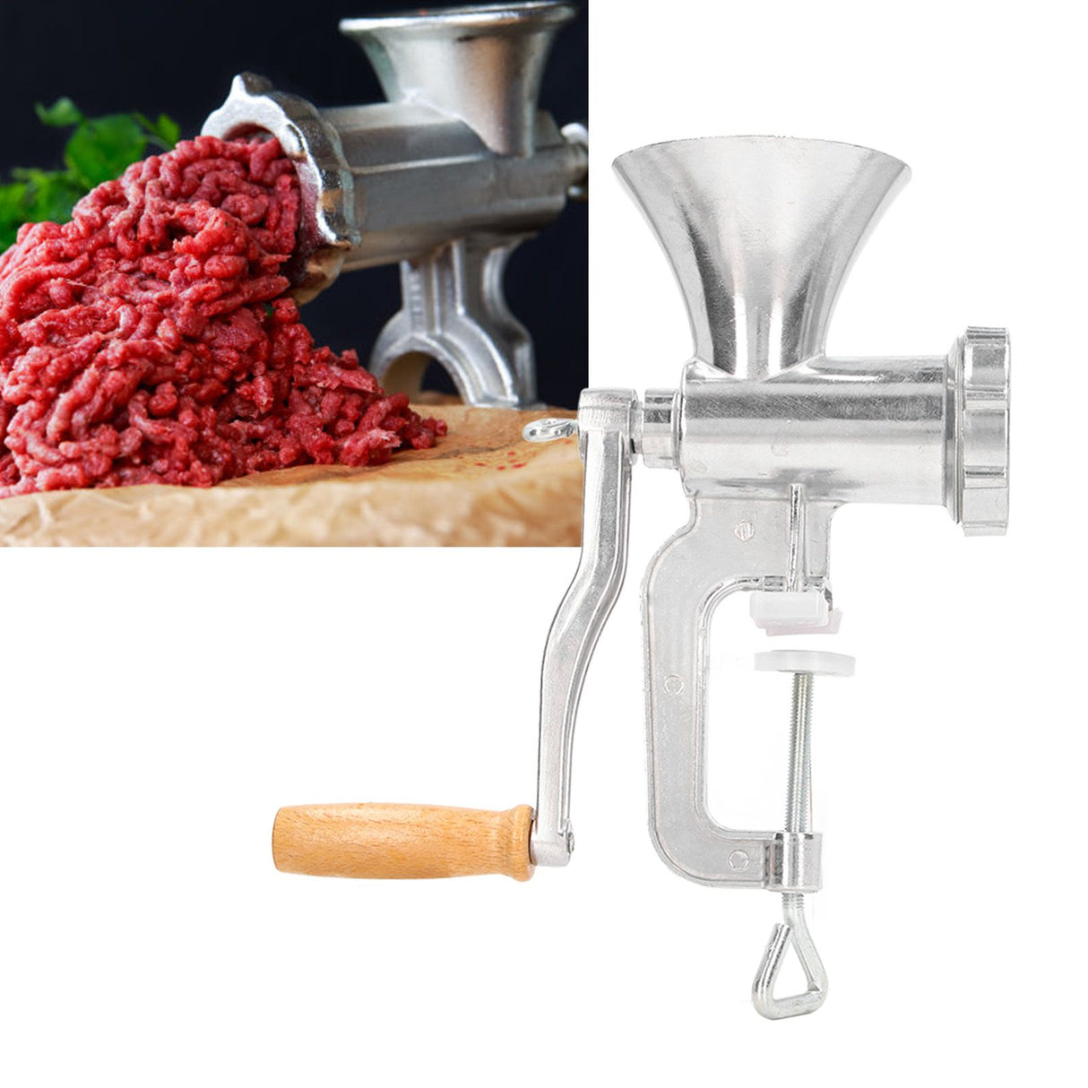 Multifunctional Meat Grinder Aluminum Alloy Manual Household Kitchenware Mixer for Sausage Filling