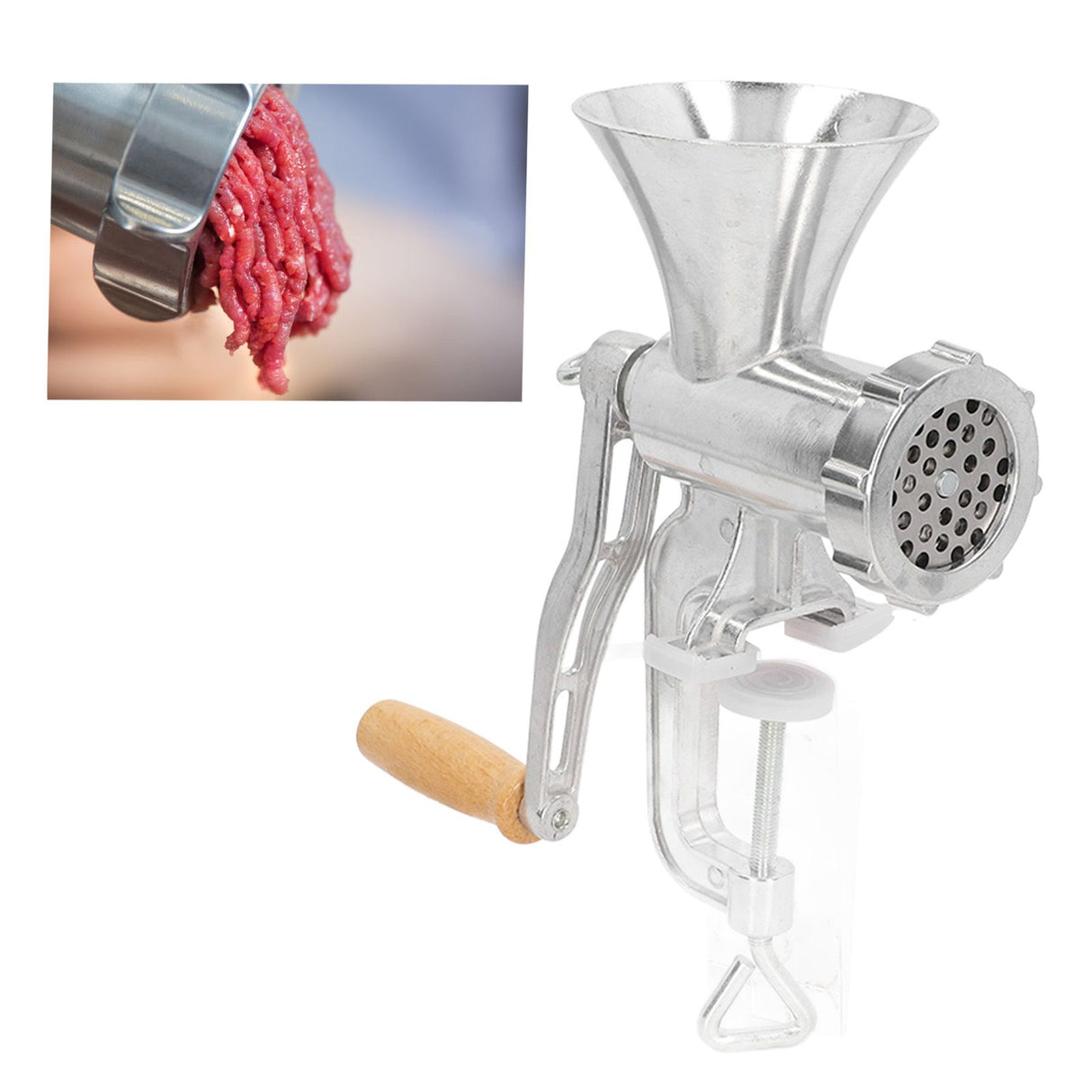 Multifunctional Meat Grinder Aluminum Alloy Manual Household Kitchenware Mixer for Sausage Filling