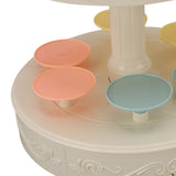 6 Trays 2 Tier Automatic Rotating Dessert Cupcake Display Table Swing Tray with Music for Wedding Birthday Party Supplies Gift - Extra Image
