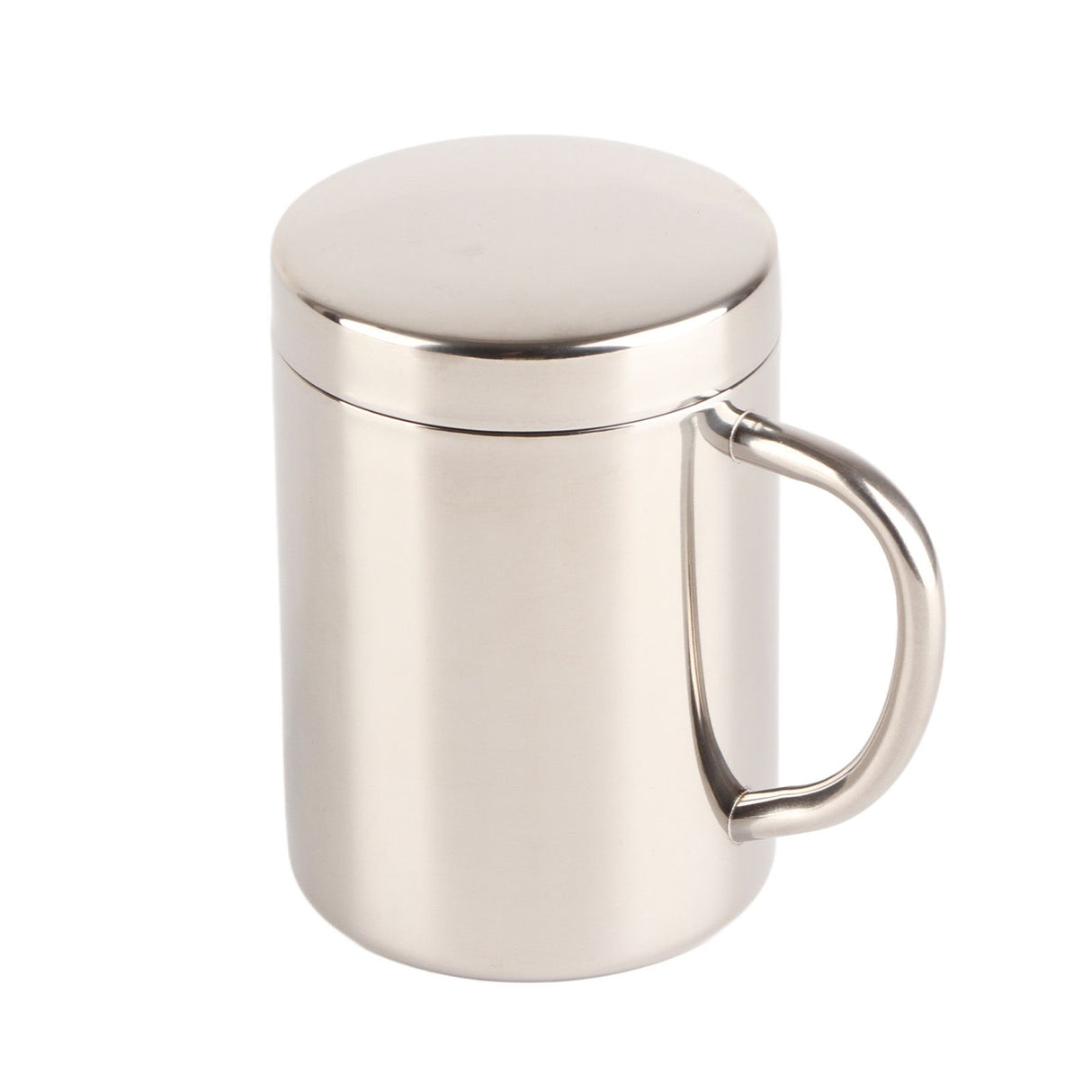 Stainless Steel Coffee Mug Minimalist Fashionable Large Capacity Coffee Cup with Lid for Home 400ml