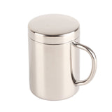 Stainless Steel Coffee Mug Minimalist Fashionable Large Capacity Coffee Cup with Lid for Home 400ml