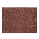 Non Slip Cup Mat Coffee Bean Design Desktop Bar Counter PVC Pad for Water Draining Filtering Brown