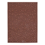 Non Slip Cup Mat Coffee Bean Design Desktop Bar Counter PVC Pad for Water Draining Filtering Brown - Front View