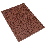 Non Slip Cup Mat Coffee Bean Design Desktop Bar Counter PVC Pad for Water Draining Filtering Brown