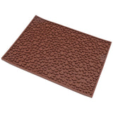 Non Slip Cup Mat Coffee Bean Design Desktop Bar Counter PVC Pad for Water Draining Filtering Brown
