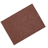 Non Slip Cup Mat Coffee Bean Design Desktop Bar Counter PVC Pad for Water Draining Filtering Brown