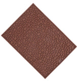 Non Slip Cup Mat Coffee Bean Design Desktop Bar Counter PVC Pad for Water Draining Filtering Brown