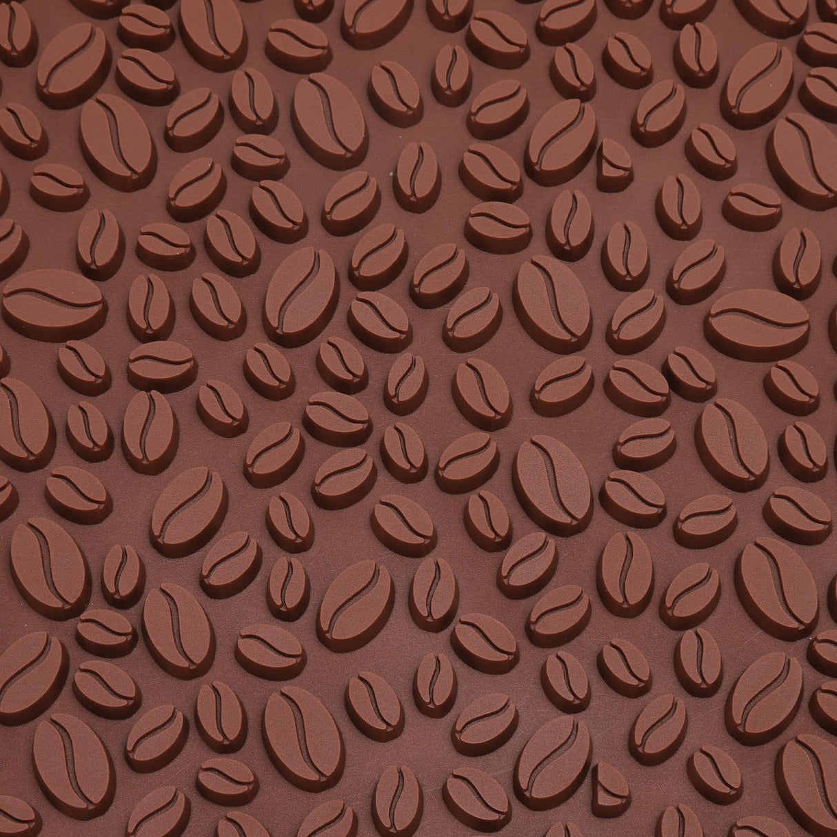 Non Slip Cup Mat Coffee Bean Design Desktop Bar Counter PVC Pad for Water Draining Filtering Brown