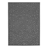 Non Slip Cup Mat Coffee Bean Design Desktop Bar Counter PVC Pad for Water Draining Filtering Grey - Front View