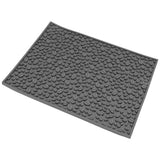 Non Slip Cup Mat Coffee Bean Design Desktop Bar Counter PVC Pad for Water Draining Filtering Grey - 45-Degree Angle