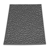 Non Slip Cup Mat Coffee Bean Design Desktop Bar Counter PVC Pad for Water Draining Filtering Grey
