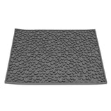 Non Slip Cup Mat Coffee Bean Design Desktop Bar Counter PVC Pad for Water Draining Filtering Grey