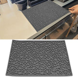 Non Slip Cup Mat Coffee Bean Design Desktop Bar Counter PVC Pad for Water Draining Filtering Grey - Extra Image