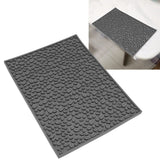 Non Slip Cup Mat Coffee Bean Design Desktop Bar Counter PVC Pad for Water Draining Filtering Grey