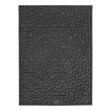 Non Slip Cup Mat Coffee Bean Design Desktop Bar Counter PVC Pad for Water Draining Filtering Black