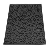 Non Slip Cup Mat Coffee Bean Design Desktop Bar Counter PVC Pad for Water Draining Filtering Black - Close-Up Angle