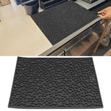 Non Slip Cup Mat Coffee Bean Design Desktop Bar Counter PVC Pad for Water Draining Filtering Black