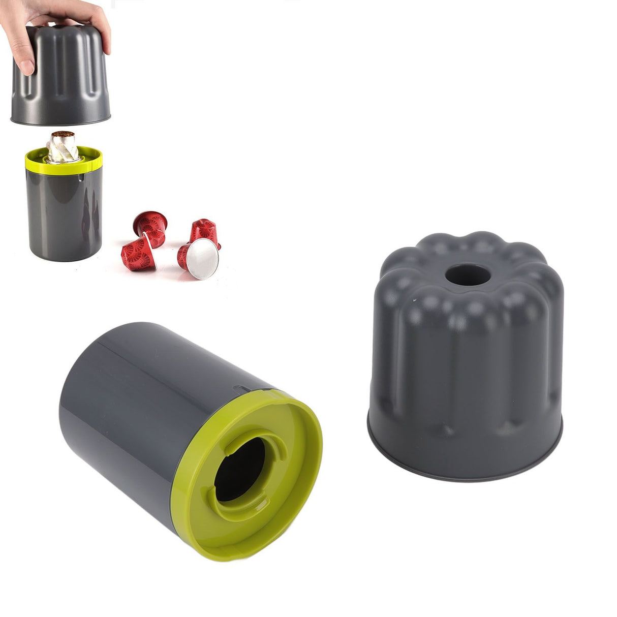 Capsule Coffee Grounds Barrel Powder Slag Bucket Residue Box Push Residue Separation Container Kitchen Accessories