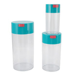 Airtight Jar Set Transparent 2100ml 1100ml 400ml Plastic Vacuum Storage Cans for Dried Fruit Coffee Bean Tea - Top-Down View
