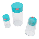Airtight Jar Set Transparent 2100ml 1100ml 400ml Plastic Vacuum Storage Cans for Dried Fruit Coffee Bean Tea