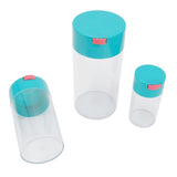 Airtight Jar Set Transparent 2100ml 1100ml 400ml Plastic Vacuum Storage Cans for Dried Fruit Coffee Bean Tea - Close-Up Angle