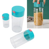 Airtight Jar Set Transparent 2100ml 1100ml 400ml Plastic Vacuum Storage Cans for Dried Fruit Coffee Bean Tea - Extra Image