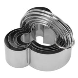 5Pcs Stainless Steel Biscuit Cutter Set Removable Easy Release Professional Cookie Cutter Set with Handle for Baking - Extra Image