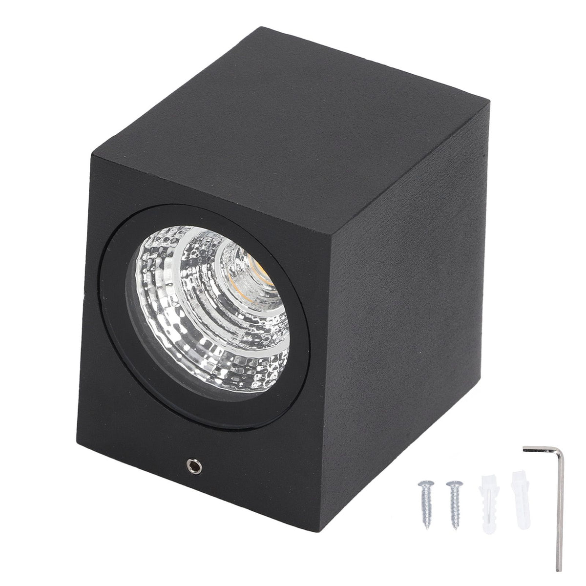 5W Outdoor LED Wall Lamp Light Aluminum Waterproof 85‑265V for Hallway Patio Porch Exterior Light Fixtures 8x7.5x6.5cm White Light
