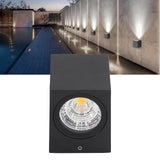 5W Outdoor LED Wall Lamp Light Aluminum Waterproof 85‑265V for Hallway Patio Porch Exterior Light Fixtures 8x7.5x6.5cm White Light