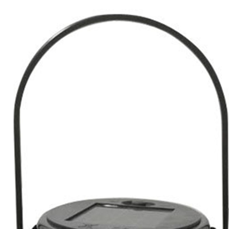 Iron Hollow Solar Lantern Portable Outdoor Solar Hanging Lantern for Garden Yard Patio Decor GZ 0032 Black Solar Landscape Light