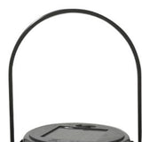Iron Hollow Solar Lantern Portable Outdoor Solar Hanging Lantern for Garden Yard Patio Decor GZ 0032 Black Solar Landscape Light