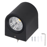 5W LED Wall Light Cylindrical Aluminum Case Lighting Lamp for Corridor Porch Aisle 85‑265V 3000K Warm Light