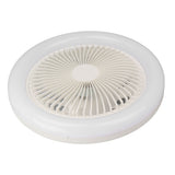9.8in LED Ceiling Fan Light Quiet 3 Gears Ceiling Fan with E27 Lamp for Living Room 86‑265V White - 45-Degree Angle
