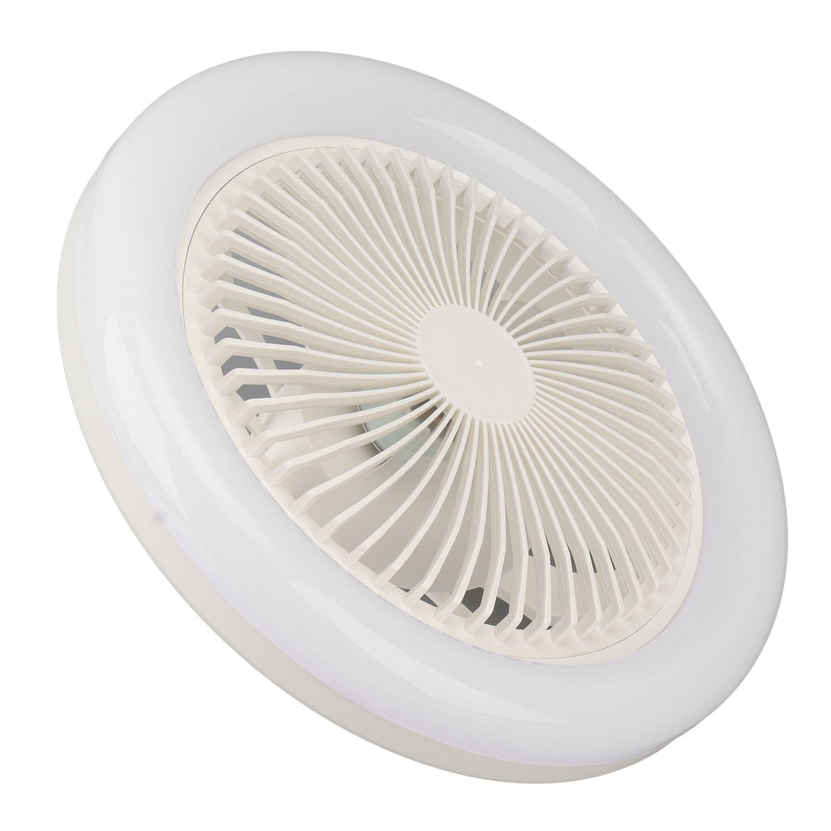 9.8in LED Ceiling Fan Light Quiet 3 Gears Ceiling Fan with E27 Lamp for Living Room 86‑265V White
