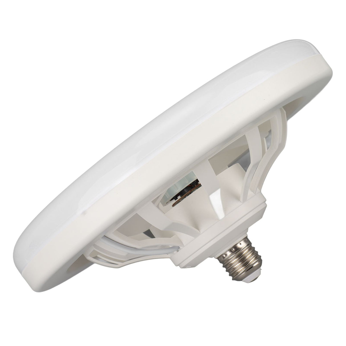 9.8in LED Ceiling Fan Light Quiet 3 Gears Ceiling Fan with E27 Lamp for Living Room 86‑265V White