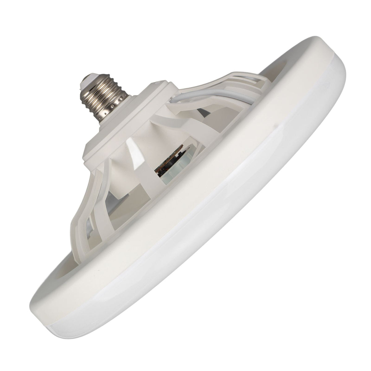 9.8in LED Ceiling Fan Light Quiet 3 Gears Ceiling Fan with E27 Lamp for Living Room 86‑265V White