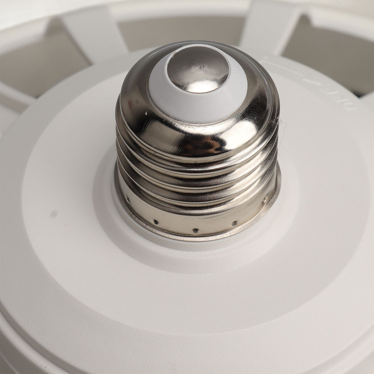 9.8in LED Ceiling Fan Light Quiet 3 Gears Ceiling Fan with E27 Lamp for Living Room 86‑265V White