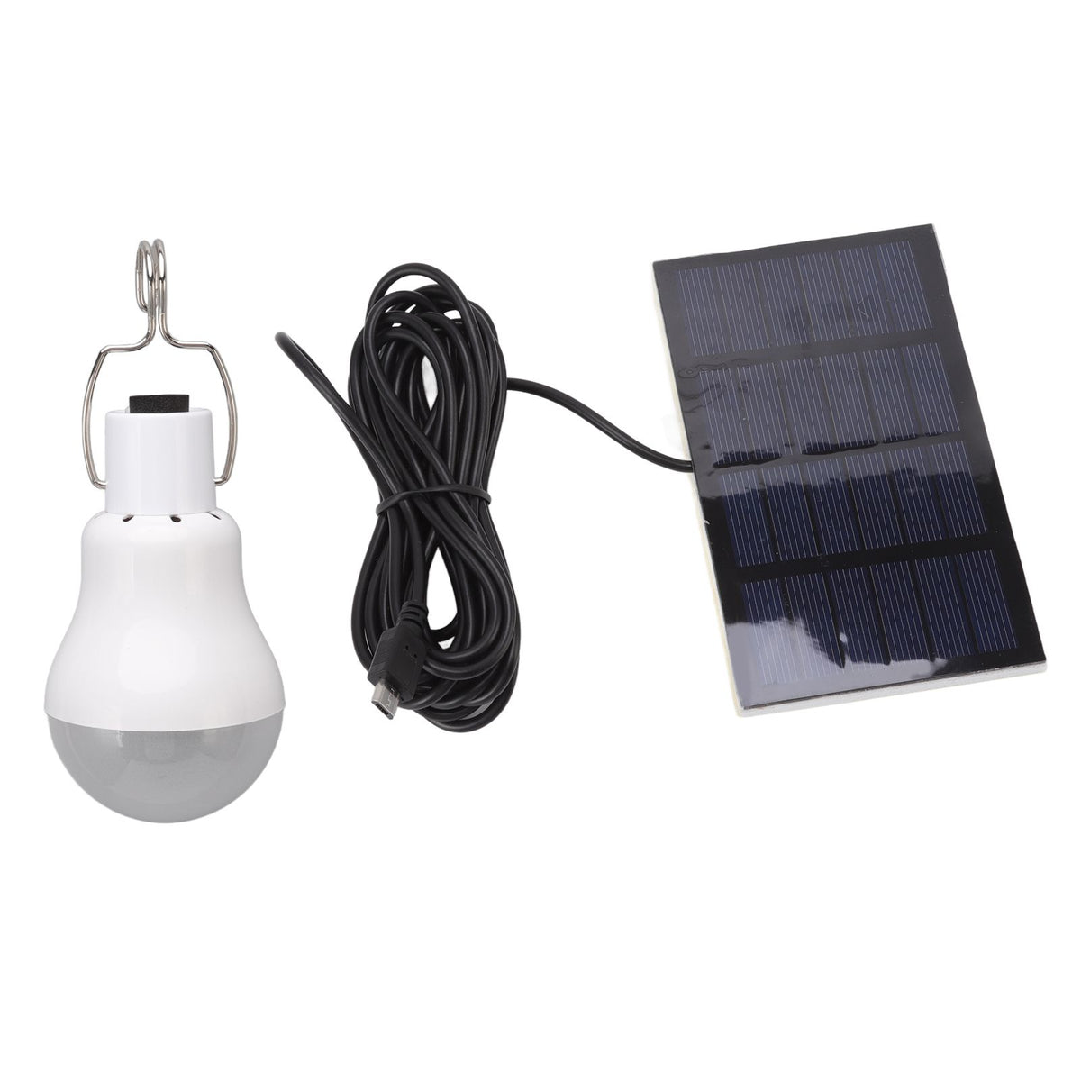 Portable Solar LED Light Bulb Rechargeable Solar Light Bulb for Outdoor Hiking Fishing Camping Tent