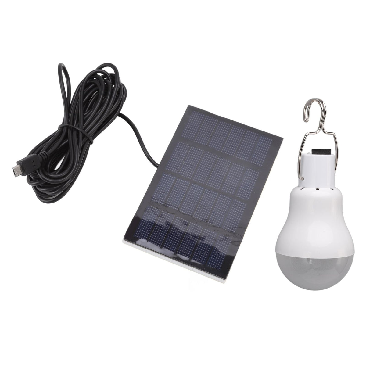 Portable Solar LED Light Bulb Rechargeable Solar Light Bulb for Outdoor Hiking Fishing Camping Tent