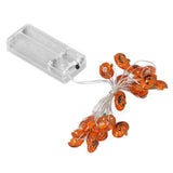 Pumpkin Lights String 2m Long 20pcs LED Copper Wire DIY Battery Powered Decorative Halloween Decor for Indoor Outdoor