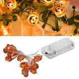 Pumpkin Lights String 2m Long 20pcs LED Copper Wire DIY Battery Powered Decorative Halloween Decor for Indoor Outdoor