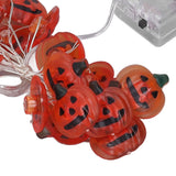 2sets Pumpkin Lights String 2 Meters 20 Lights Waterproof Portable Plastic Plug Free Halloween Lights for Decoration - Extra Image