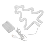Christmas Neon Sign Christmas Tree Shape Neon Light USB Decorative Night Light for Desk Wall Display - Side View