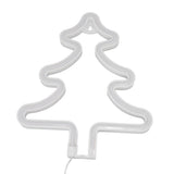 Christmas Neon Sign Christmas Tree Shape Neon Light USB Decorative Night Light for Desk Wall Display