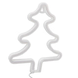 Christmas Neon Sign Christmas Tree Shape Neon Light USB Decorative Night Light for Desk Wall Display