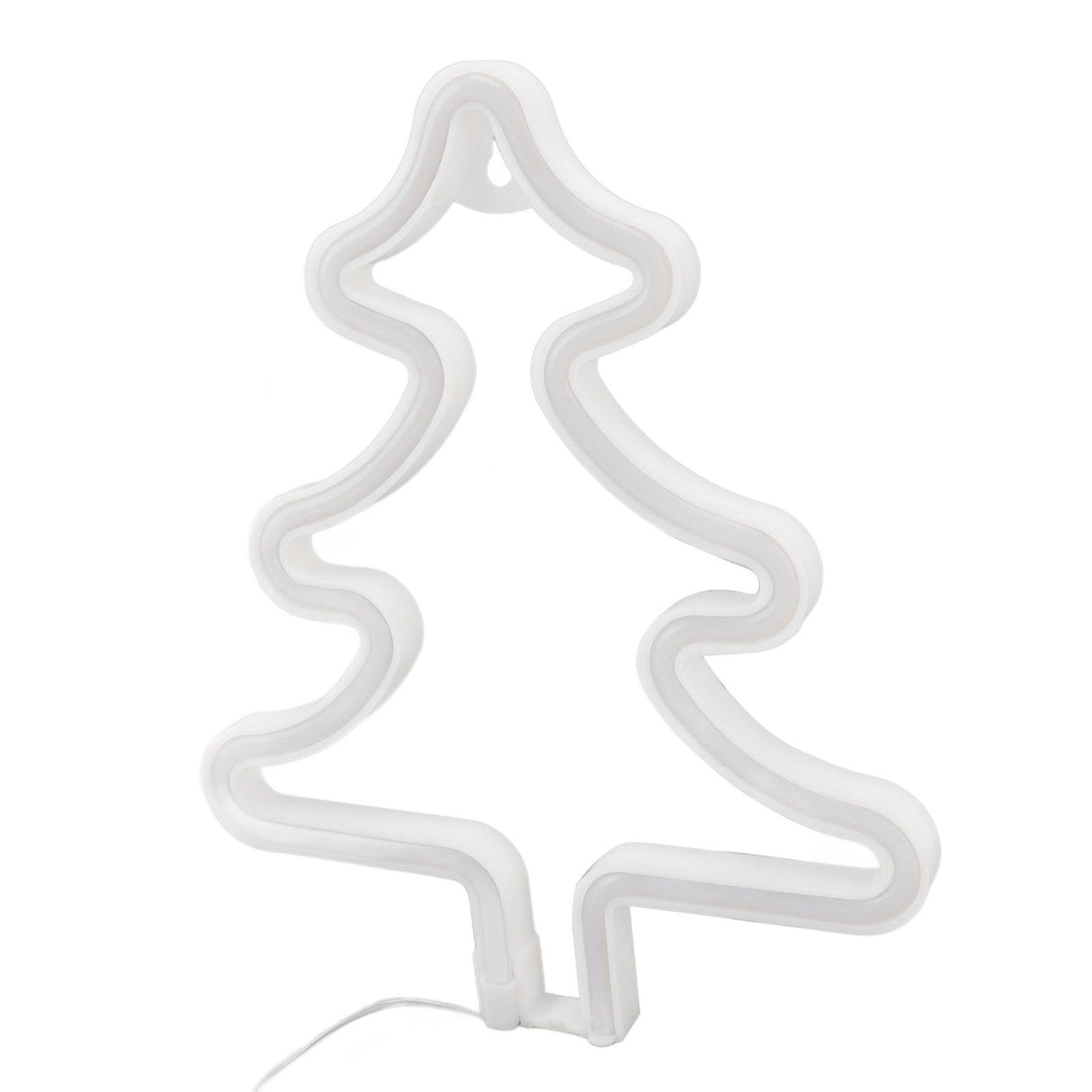 Christmas Neon Sign Christmas Tree Shape Neon Light USB Decorative Night Light for Desk Wall Display